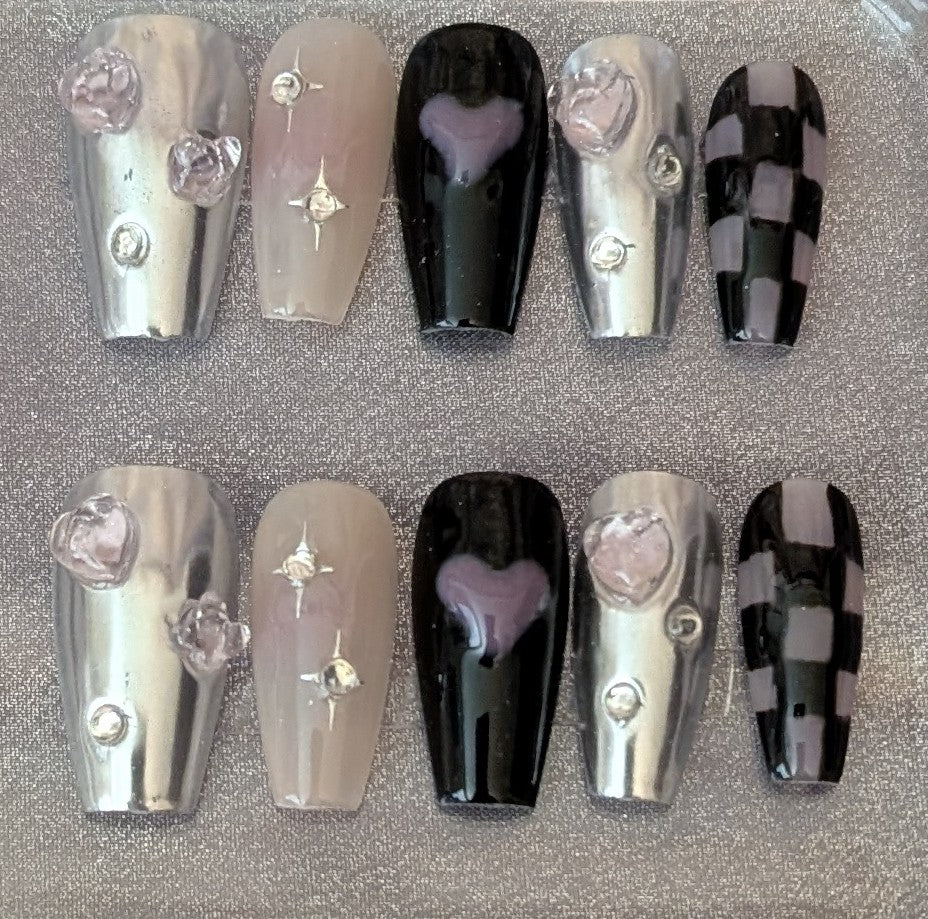 Chrome Heart Mix Press-On Nails