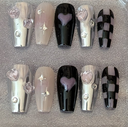 Chrome Heart Mix Press-On Nails