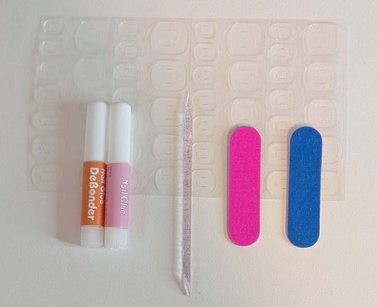 Blush Blossom Glitter Press-On Nails