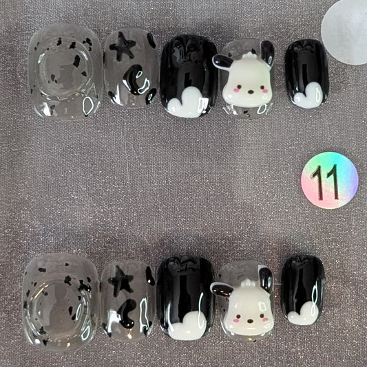 Gothic Bunny Press-On Nail Set – Style #11