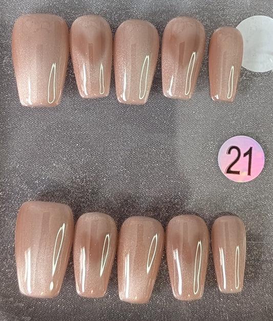 Mocha Glow Press-On Nails