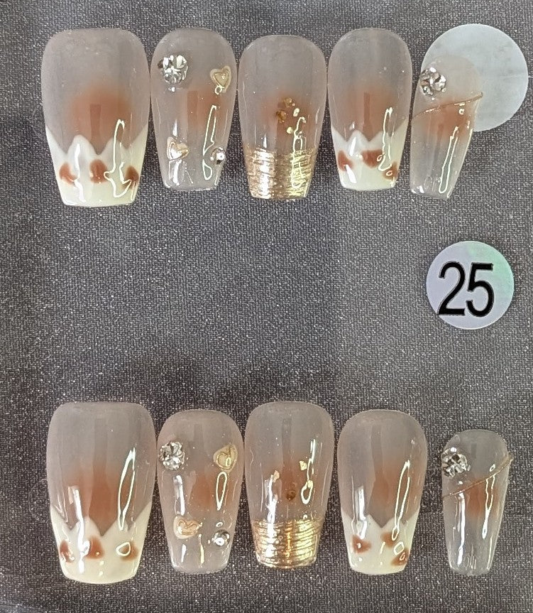 Golden Swirl Luxe Press-On Nails