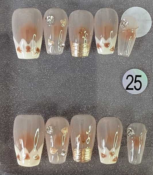 Golden Swirl Luxe Press-On Nails