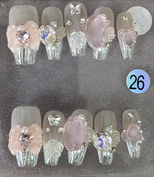 Princess Pearl Glam Press-On Nails