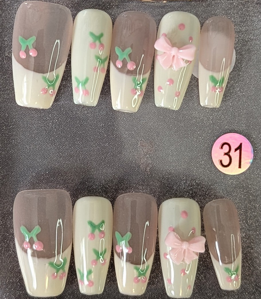 Sweet Cherry Blossom Press-On Nails