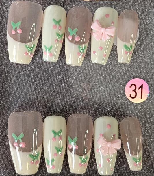 Sweet Cherry Blossom Press-On Nails