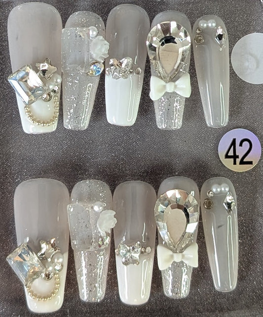 Crystal Bride Press-On Nails