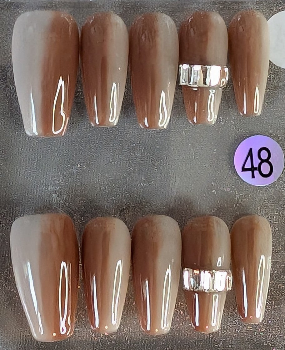 Mocha Glaze Press-On Nails