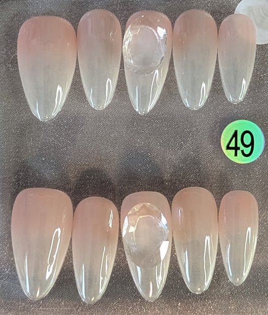 Crystal Glow Press-On Nails