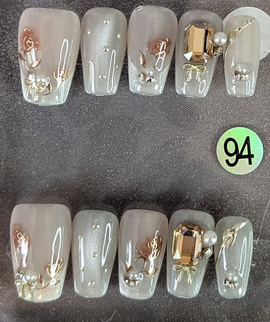 Champagne Rose Luxe Press-On Nails