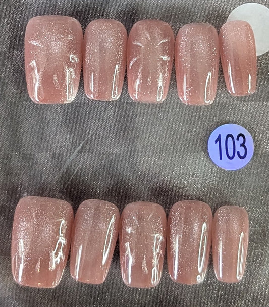 Dusty Rose Shimmer Press-On Nails