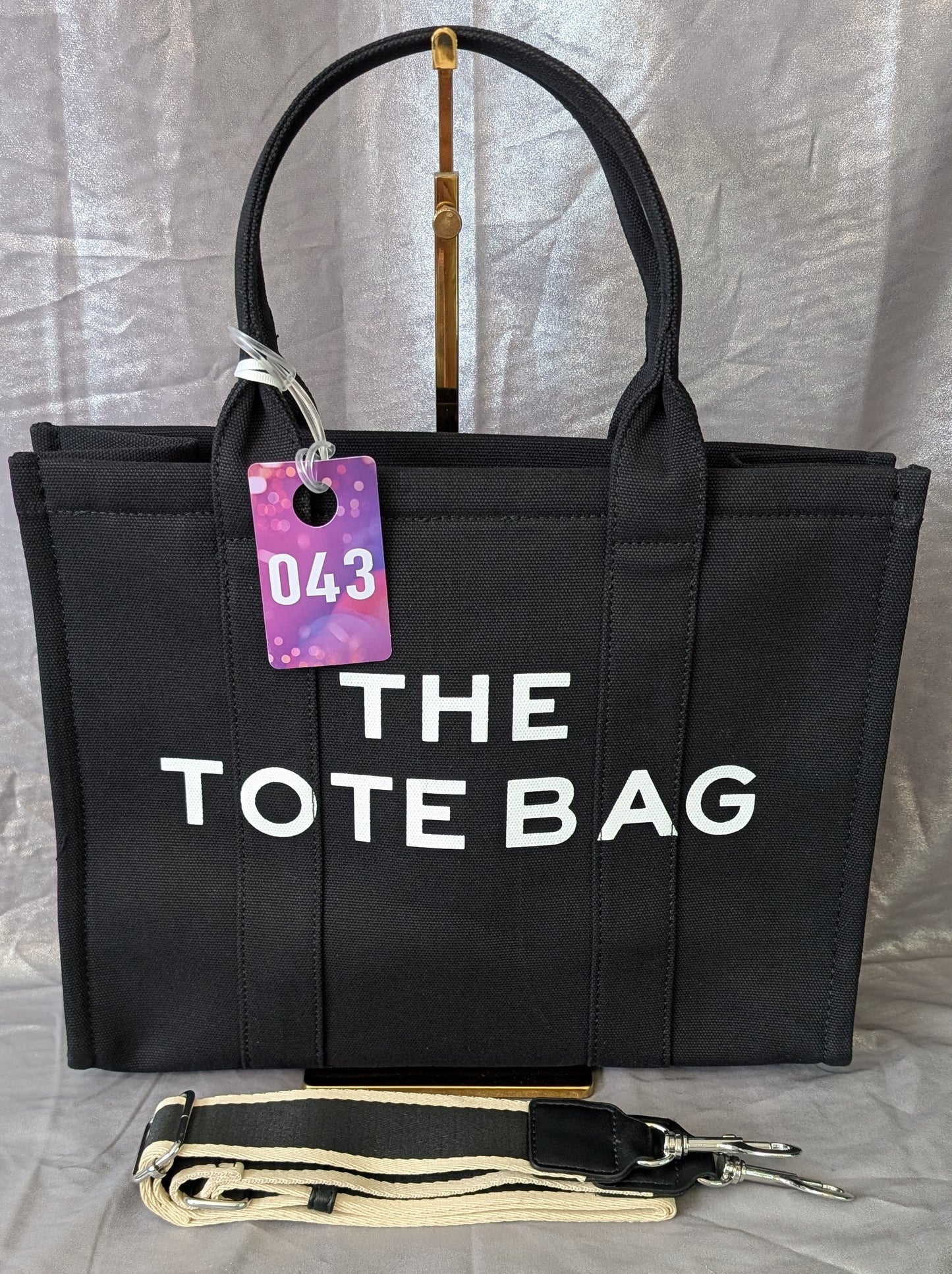 “The Tote Bag” Canvas Handbag – Classic Black