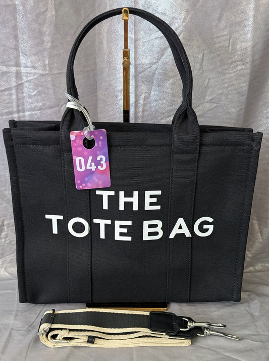 “The Tote Bag” Canvas Handbag – Classic Black