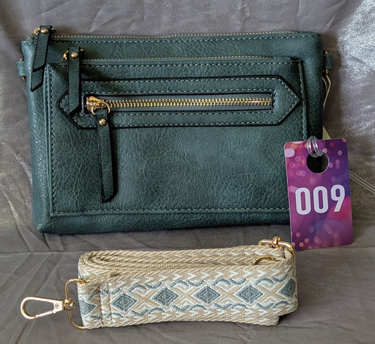 Crossbody Clutch Bag with Pattern Strap