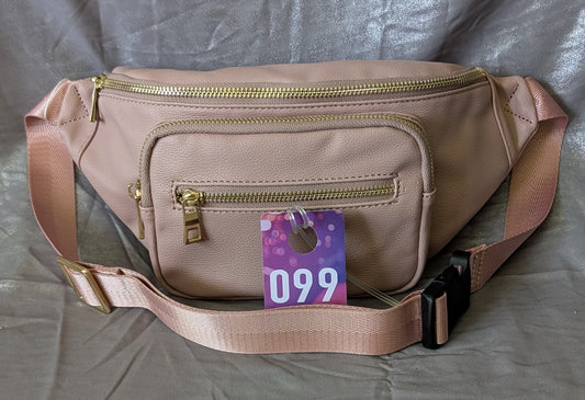 Blush Pink Leather Belt Bag