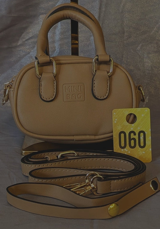 Tan Mini Handbag with Strap