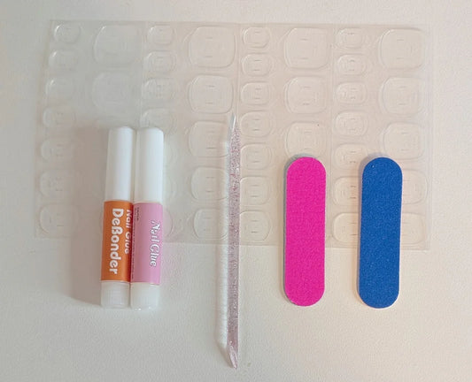 Pink Crystal Bow Press-On Nails