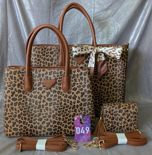Leopard Luxe 3-Piece Bag Set