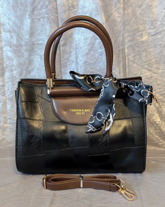 Elegant Patchwork Leather Handbag