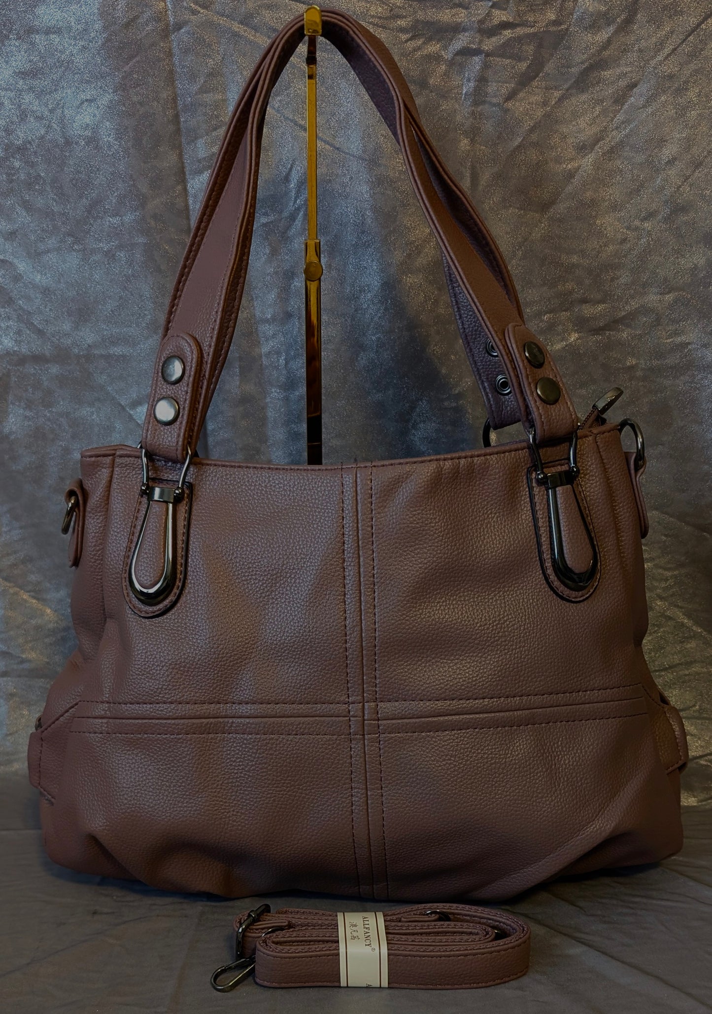 Mauve Classic Everyday Shoulder Bag